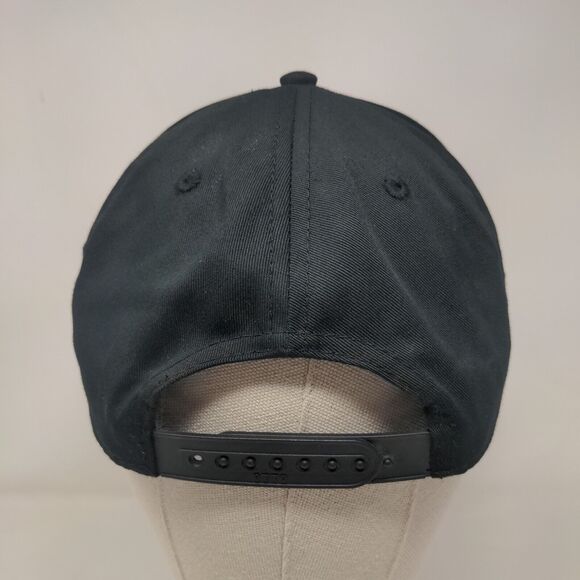 Otto Snapback Hat Black OSFM Adjustable Vent Holes Outdoor Blank - Picture 5 of 9